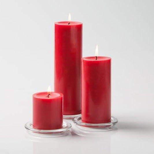 ® Red Pillar Candles Set of 3